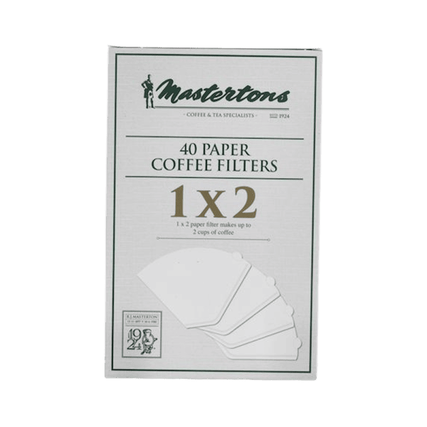 1×2 Coffee Filter Papers - 40 Pack